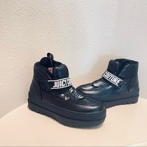 Juicy Couture Veronica Winter Platform Black Ankle Puffer  Boots Size 7 NWT